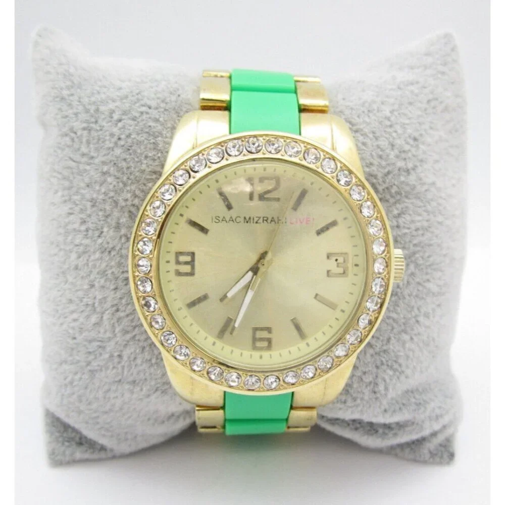 Women Isaac Mizrahi Live Quartz WR Analog 38mm Round‎ Watch (H497) 